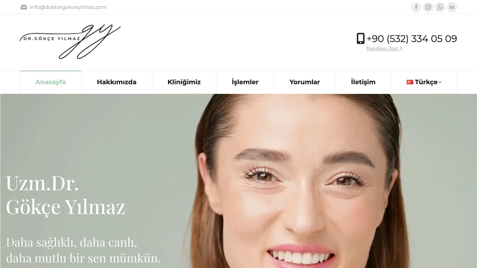 Doktor Gökçe Yılmaz web sitesi