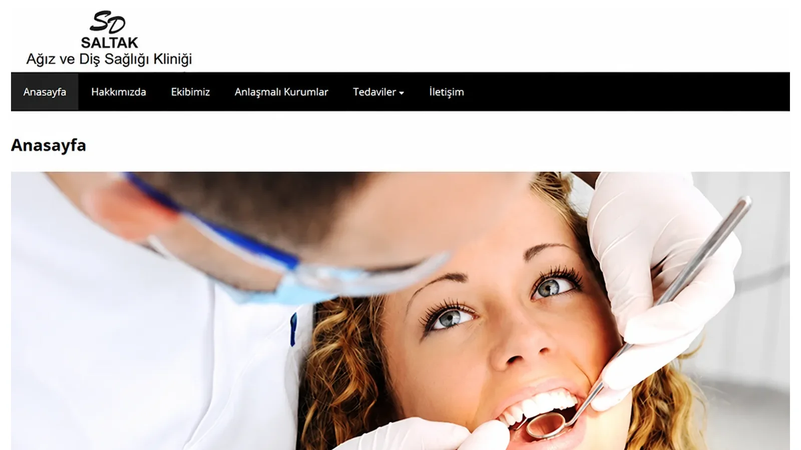 Saltak Diş Kliniği web sitesi